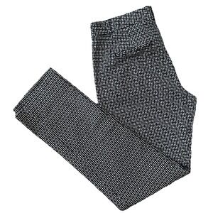 Banana Republic Ryan Trousers Pants 29x29 Inch Floral Print Black White Stretch